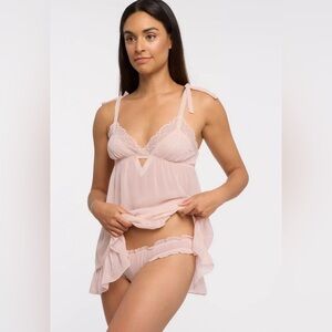 Rya Collection Dahlia Chiffon Ruffled- Edged Bikini Panty